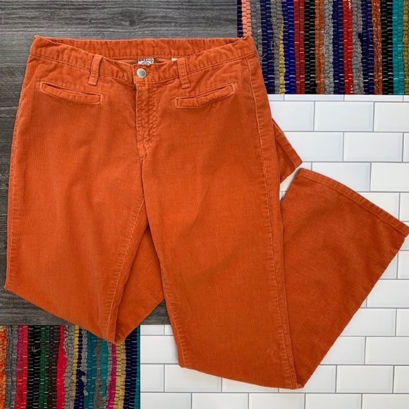 Lucky Brand Pants - Lucky Brand Orange Corduroy Wide Leg Naval Pants